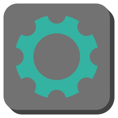 Dişli yuvarlak kare vektör simgesi