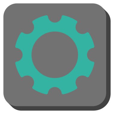 Dişli yuvarlak kare vektör simgesi