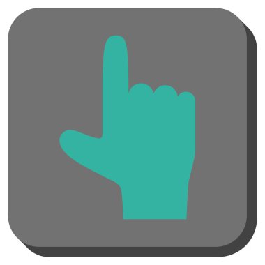 Yuvarlatılmış Kare vektör simge kadar el işaretçisi