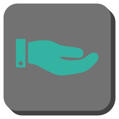 El yuvarlatılmış kare vektör simgesi