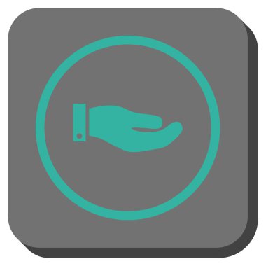 El yuvarlatılmış kare vektör simgesi