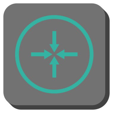 Etkisi okları yuvarlak kare vektör simgesi