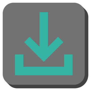 Gelen kutusu yuvarlatılmış kare vektör simgesi