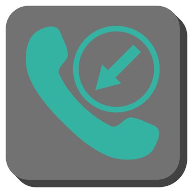 Gelen aramayı yuvarlak kare vektör simgesi