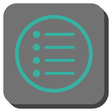 Öğeleri yuvarlak kare vektör simgesi