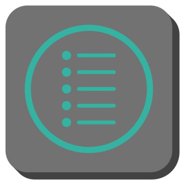 Öğeleri yuvarlak kare vektör simgesi