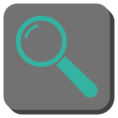 Büyüteç'i yuvarlatılmış kare vektör simgesi