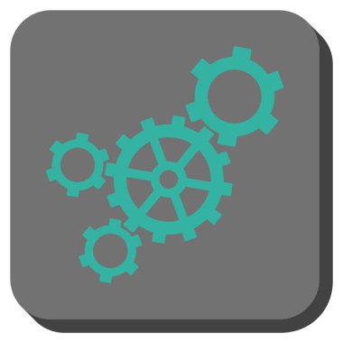 Mekanizması yuvarlatılmış kare vektör simgesi