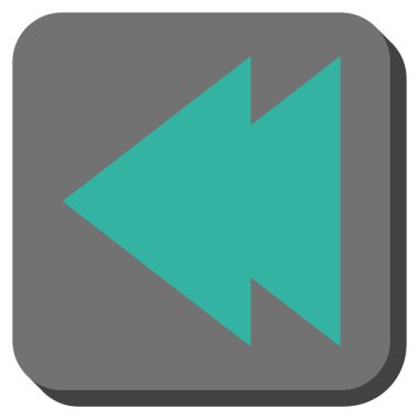 Hareket sol yuvarlak kare vektör simgesi