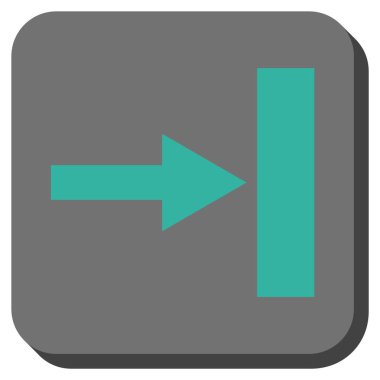 Kare vektör simgesi sağ yuvarlak taşı