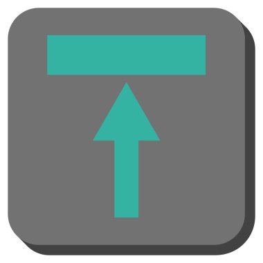 Top yuvarlak kare vektör simgesi hareket