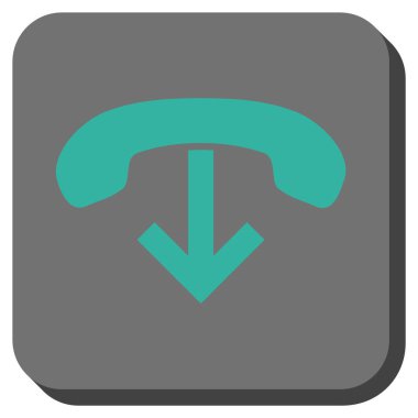 Yuvarlatılmış Kare vektör simge telefon asmak