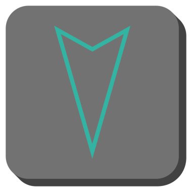 İşaretçiyi yuvarlatılmış kare vektör simgesi aşağı