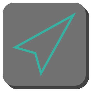 İşaretçi şu kadar kare vektör simge yuvarlak