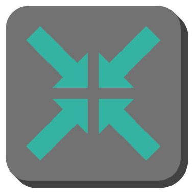 Basınç okları yuvarlak kare vektör simgesi