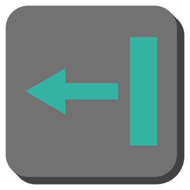 Sol yuvarlak kare vektör simge çekin