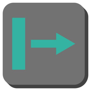 Doğru yuvarlatılmış kare vektör simge çekin