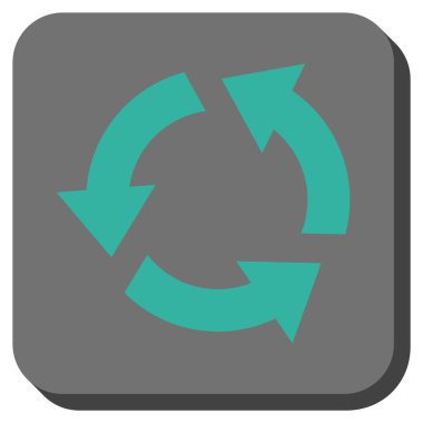 Geri dönüşüm yuvarlatılmış kare vektör simgesi