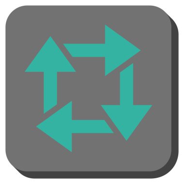 Geri dönüşüm yuvarlatılmış kare vektör simgesi