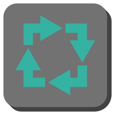 Geri dönüşüm yuvarlatılmış kare vektör simgesi