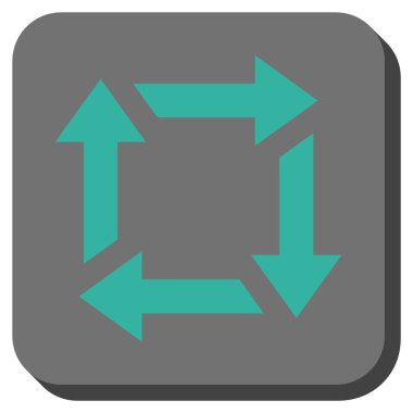 Geri dönüşüm yuvarlatılmış kare vektör simgesi