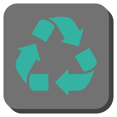 Geri dönüşüm yuvarlatılmış kare vektör simgesi