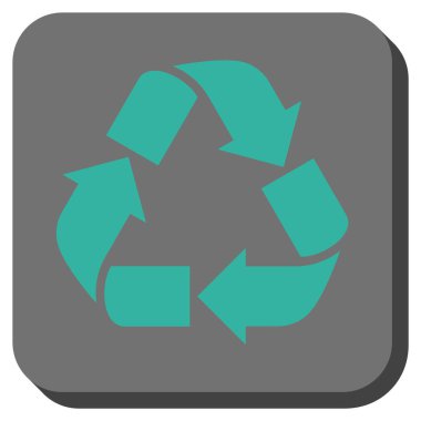 Geri dönüşüm yuvarlatılmış kare vektör simgesi