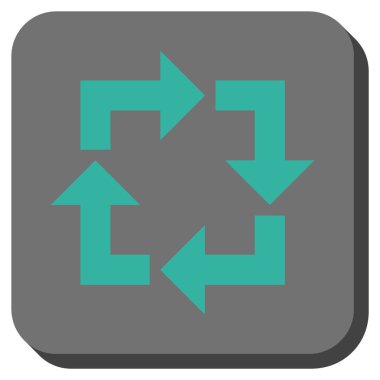 Geri dönüşüm yuvarlatılmış kare vektör simgesi