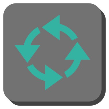 Geri dönüşüm yuvarlatılmış kare vektör simgesi