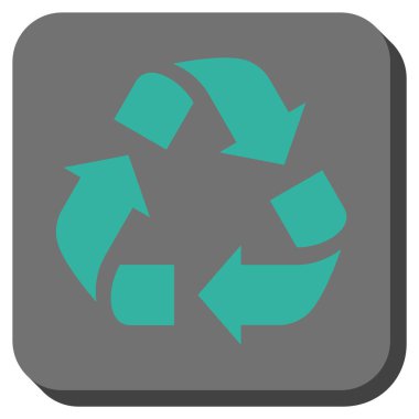 Geri dönüşüm yuvarlatılmış kare vektör simgesi