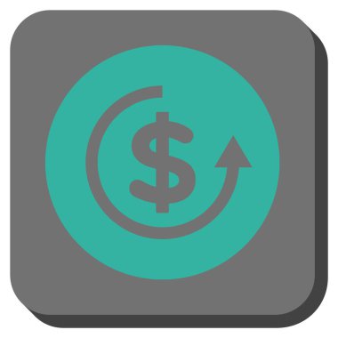 Yuvarlatılmış Kare vektör simge iade