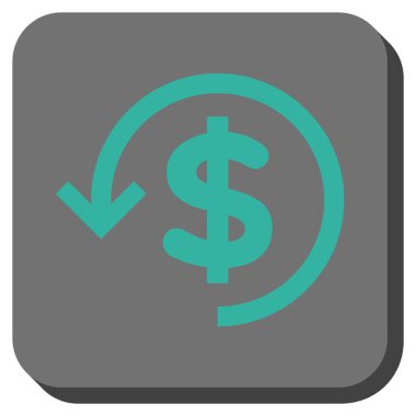 Yuvarlatılmış Kare vektör simge iade