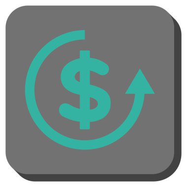 Yuvarlatılmış Kare vektör simge iade