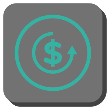 Yuvarlatılmış Kare vektör simge iade