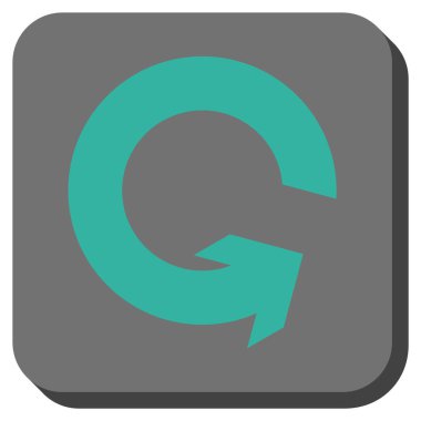 CCW yuvarlatılmış kare vektör simge döndürmek