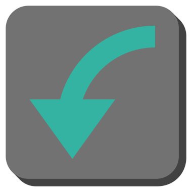 CCW yuvarlatılmış kare vektör simge döndürmek