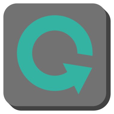 CCW yuvarlatılmış kare vektör simge döndürmek