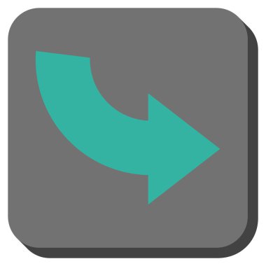 CCW yuvarlatılmış kare vektör simge döndürmek