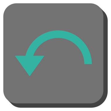 CCW yuvarlatılmış kare vektör simge döndürmek