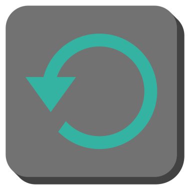 CCW yuvarlatılmış kare vektör simge döndürmek