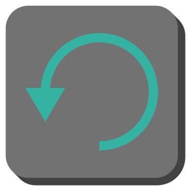 CCW yuvarlatılmış kare vektör simge döndürmek