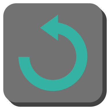 Sola Döndür yuvarlak kare vektör simgesi