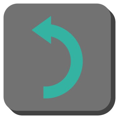 Sola Döndür yuvarlak kare vektör simgesi