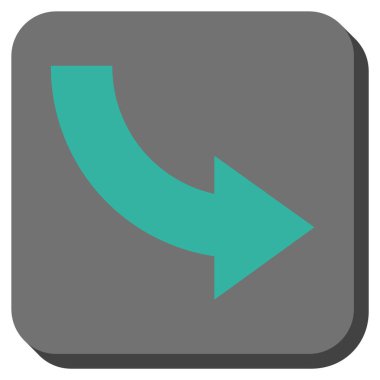 Doğru yuvarlatılmış kare vektör simge döndürmek