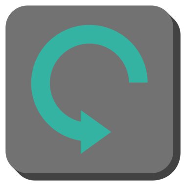 Doğru yuvarlatılmış kare vektör simge döndürmek