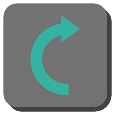 Doğru yuvarlatılmış kare vektör simge döndürmek