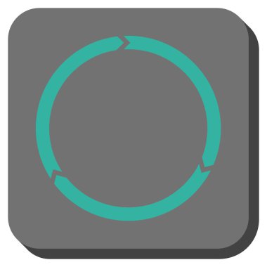 Döndürme yuvarlatılmış kare vektör simgesi