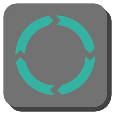 Döndürme yuvarlatılmış kare vektör simgesi