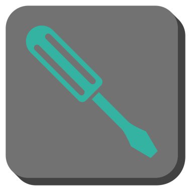 Tornavida yuvarlatılmış kare vektör simgesi