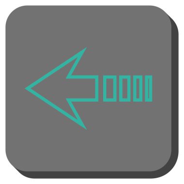 Kare vektör simge sol yuvarlak göndermek